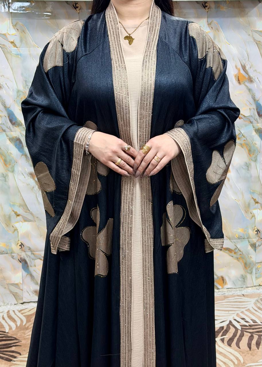 Abaya Florale 2 Pièces
