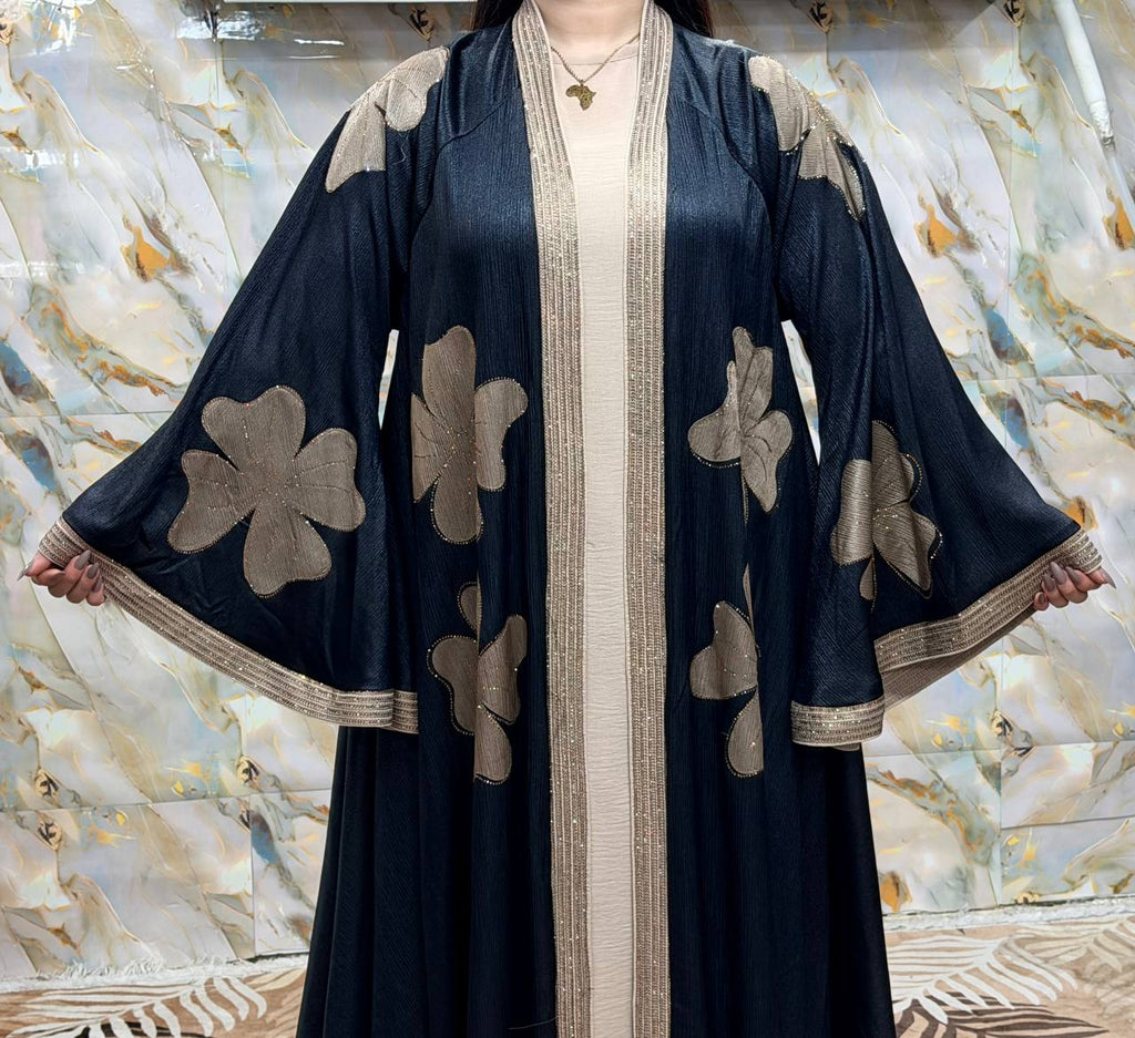 Abaya Florale 2 Pièces
